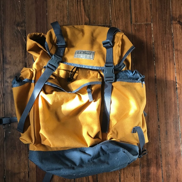 yellow ll bean backpack